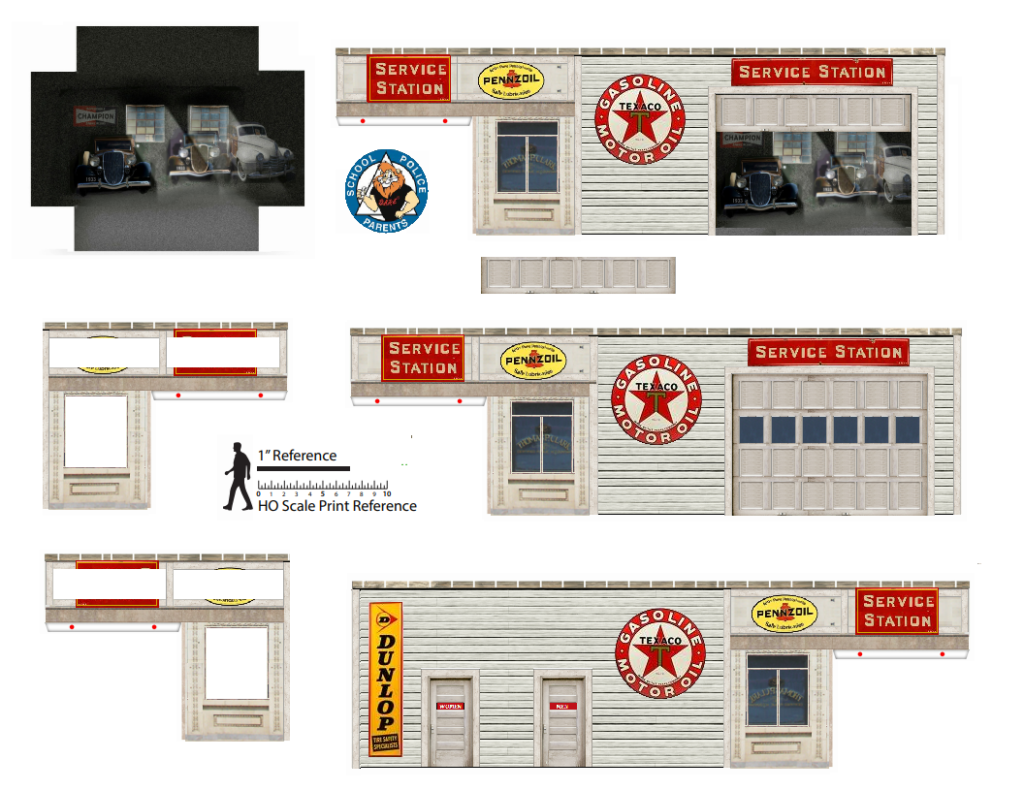 Card Model of a Gas Station - New Tracks Modeling